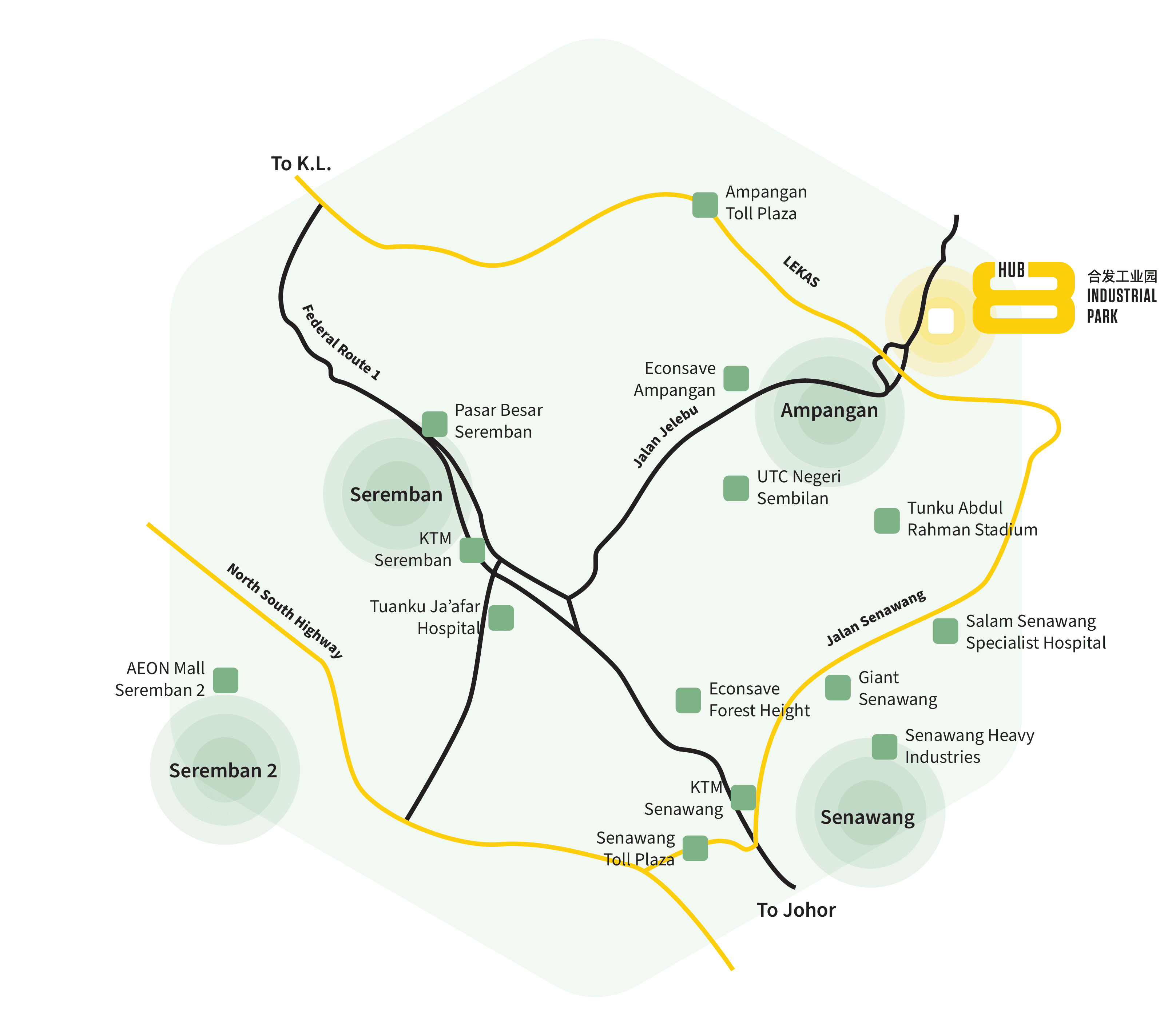 Hub 8 Industrial Park location map